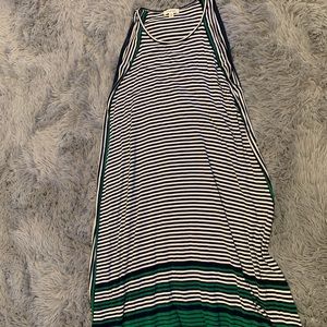 Green, Blue, White striped Dress/ Swim Cover